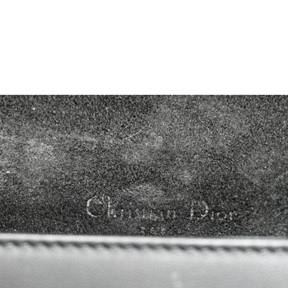 CHRISTIAN DIOR Lady Dior Cannage Leather Crossbody Chain wallet Black