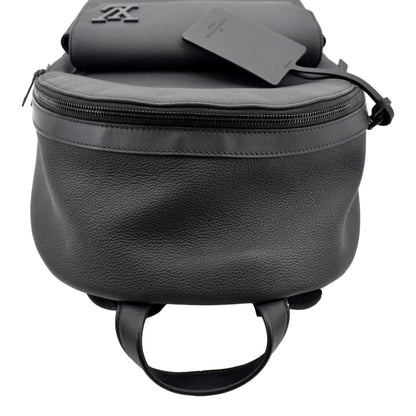 LOUIS VUITTON Takeoff Aerogram Grained Calf Leather Backpack Black