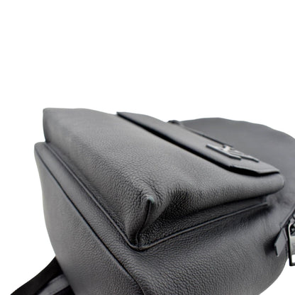 LOUIS VUITTON Takeoff Aerogram Grained Calf Leather Backpack Black