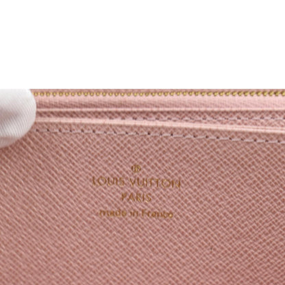 LOUIS VUITTON Zip Around Damier Azur Wallet White
