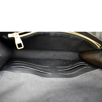 LOUIS VUITTON Louise Patent Leather Long Wallet Black