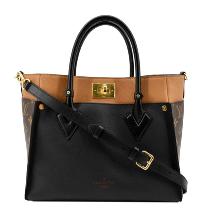 LOUIS VUITTON On My Side MM Calfskin Monogram Shoulder Bag Black