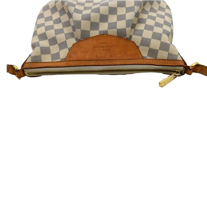LOUIS VUITTON Siracusa PM Damier Azur Shoulder Bag White
