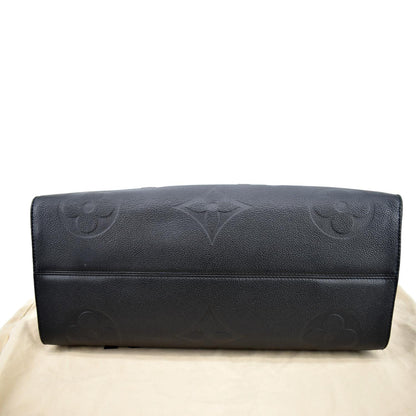 LOUIS VUITTON Onthego GM Monogram Empreinte Leather Tote Bag Black - New Year Deals