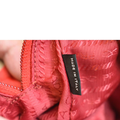 PRADA Nylon Cosmetic Case Red