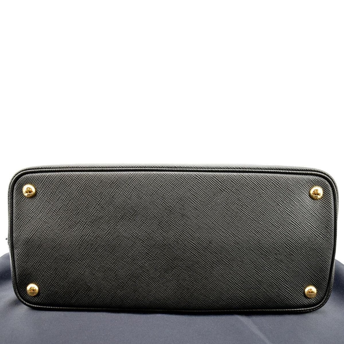 PRADA Double Handle Saffiano Leather Tote Bag Black