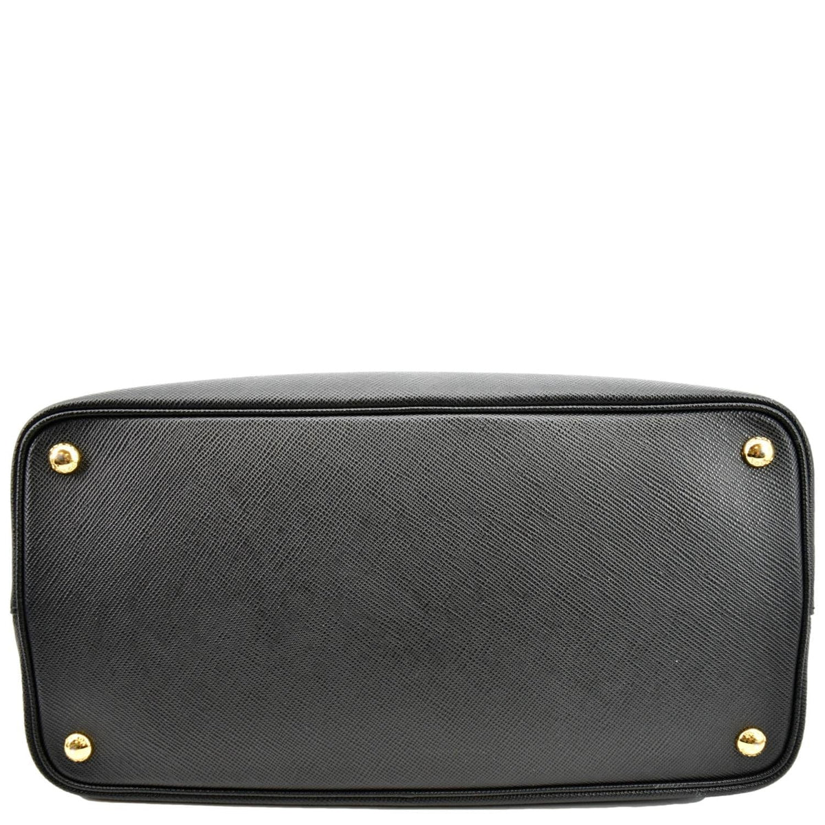 PRADA Medium Double Saffiano Leather Crossbody Bag Black