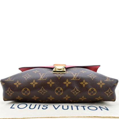 LOUIS VUITTON Pallas Chain Monogram Canvas Crossbody Bag Brown