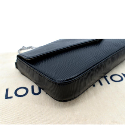LOUIS VUITTON Felicie Pochette Epi Crossbody Bag Black