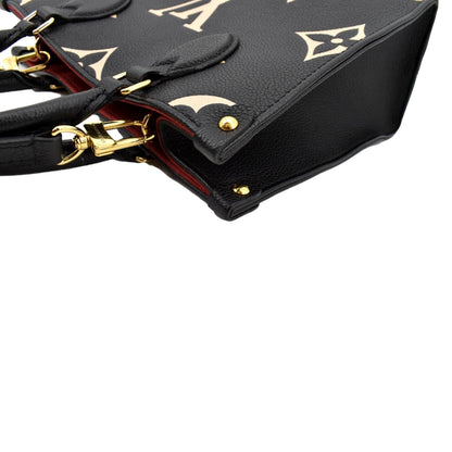 LOUIS VUITTON Onthego PM Bicolor Monogram Empreinte Shoulder Bag Black