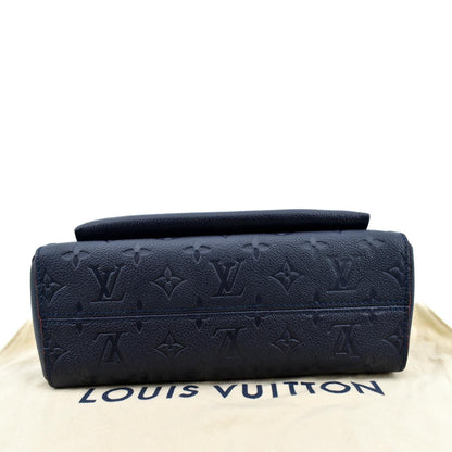LOUIS VUITTON Vavin PM Monogram Empreinte Leather Shoulder Bag Navy Blue