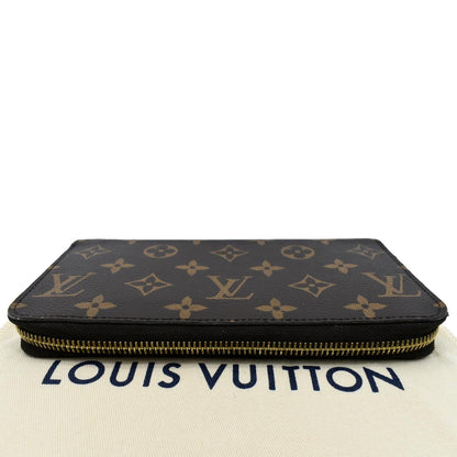 LOUIS VUITTON Monogram Canvas Zippy Wallet Brown
