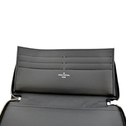LOUIS VUITTON Zippy Organizer Damier Graphite Wallet Black