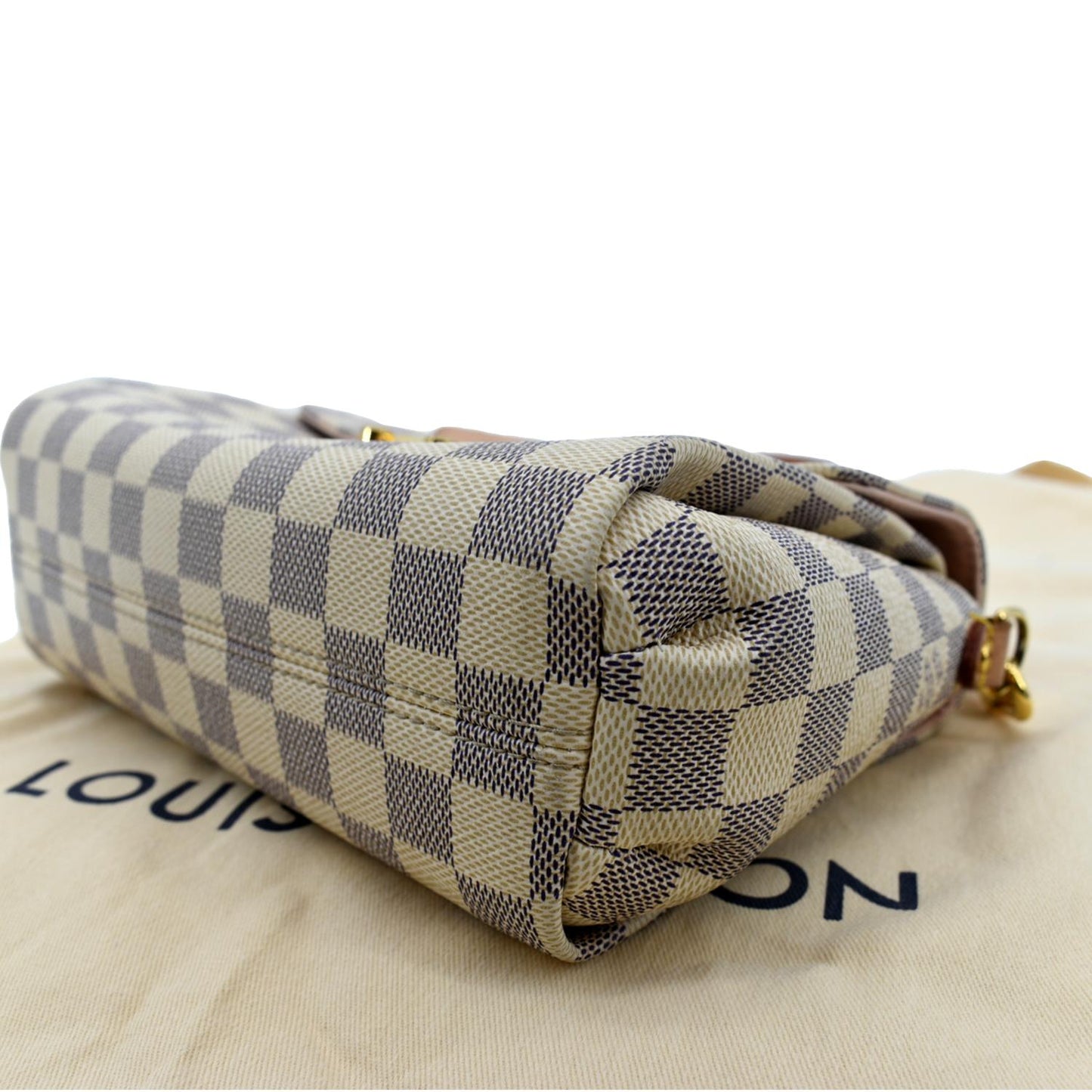 LOUIS VUITTON Croisette Damier Azur Satchel Crossbody Bag White