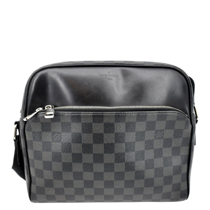 LOUIS VUITTON Dayton Reporter PM Damier Graphite Crossbody Bag Black