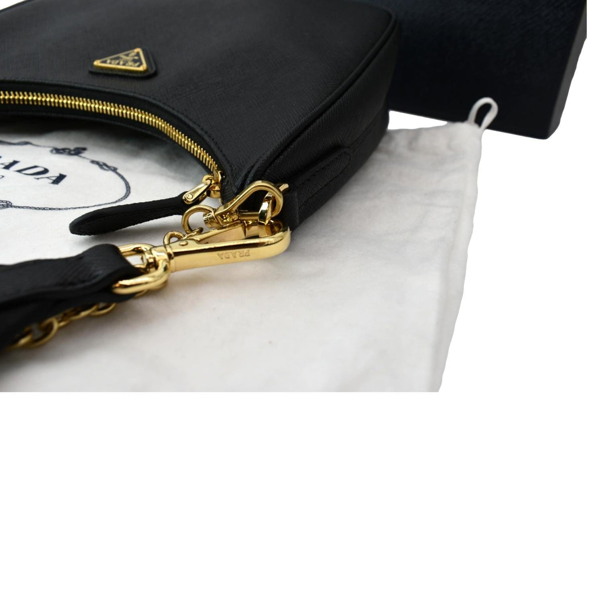 PRADA Re-Edition 2005 Saffiano Leather Shoulder Bag Black