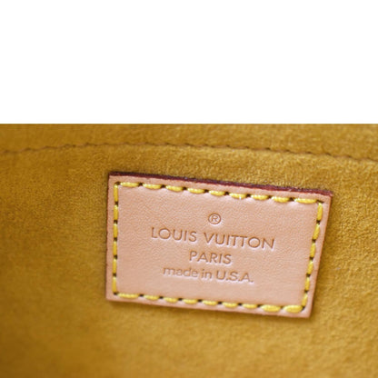 LOUIS VUITTON Mini Pleaty Monogram Denim Shoulder Handbag Blue