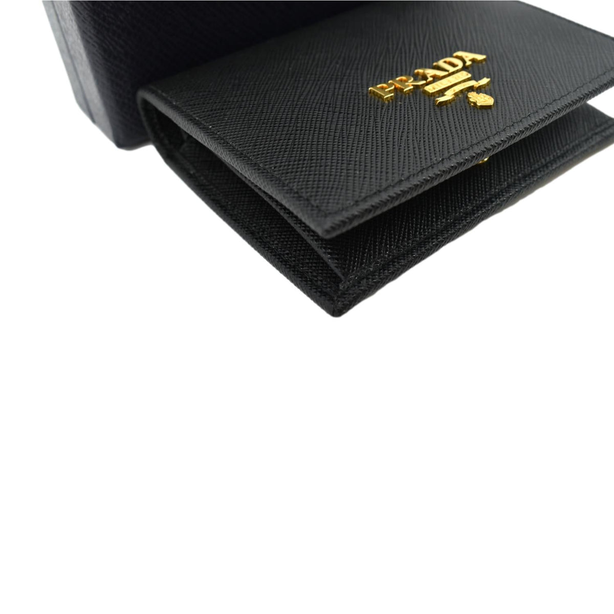 PRADA Small Saffiano Leather Wallet Black