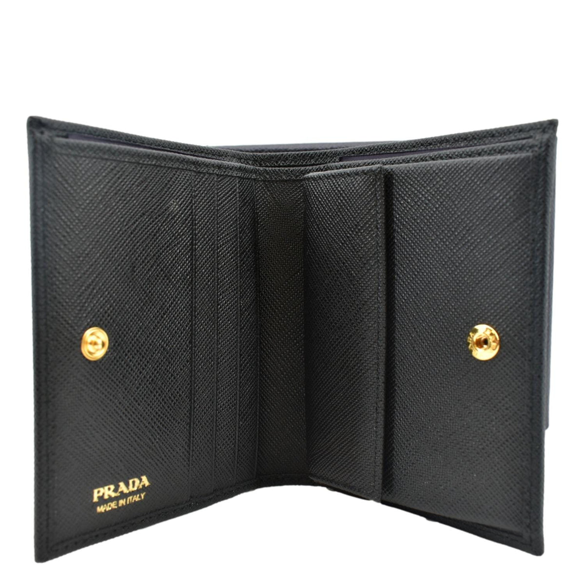 PRADA Small Saffiano Leather Wallet Black