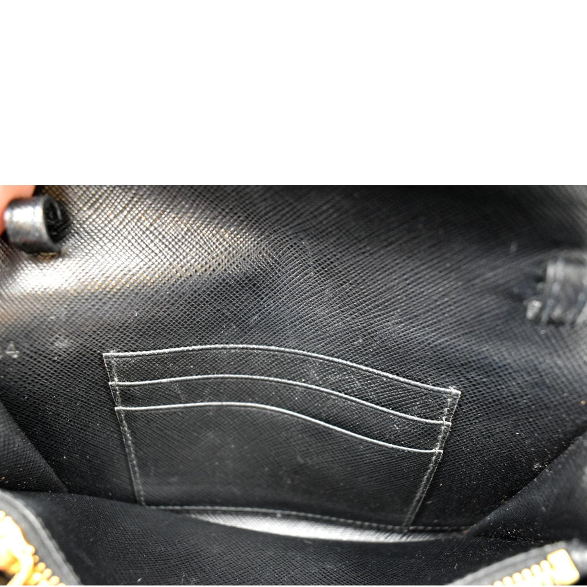 PRADA Continental Flap Saffiano Leather Long Wallet Black