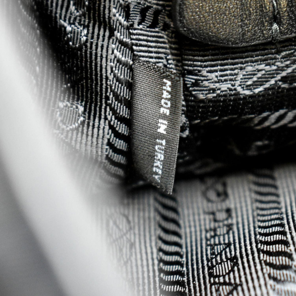 PRADA Tessuto Gaufre Nylon Shoulder Bag Black