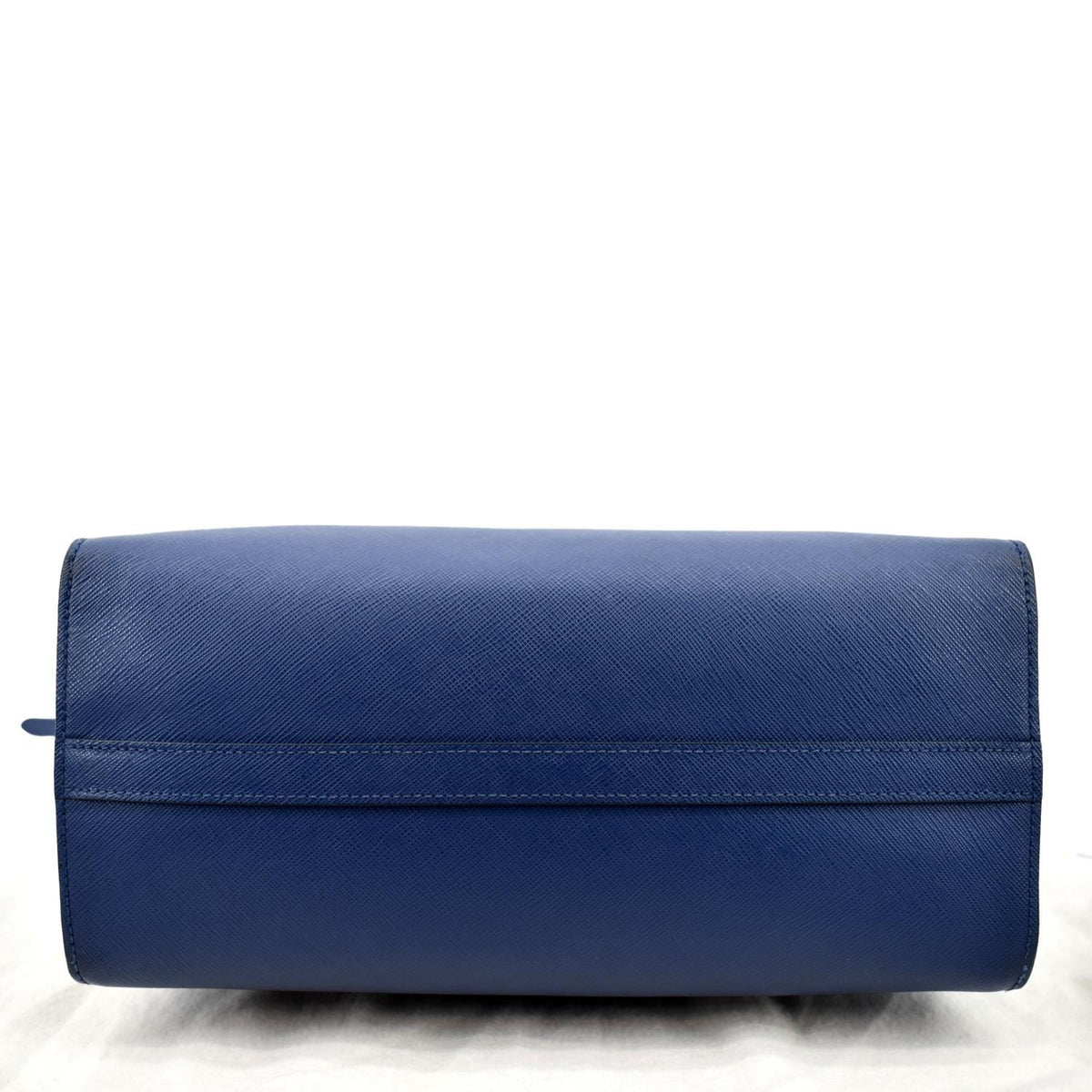 PRADA Saffiano Leather Tote Shoulder Bag Blue