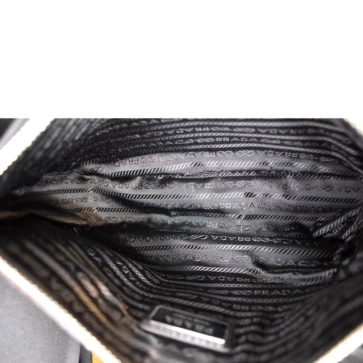PRADA Saffiano Leather Shoulder Bag Black 2VH113
