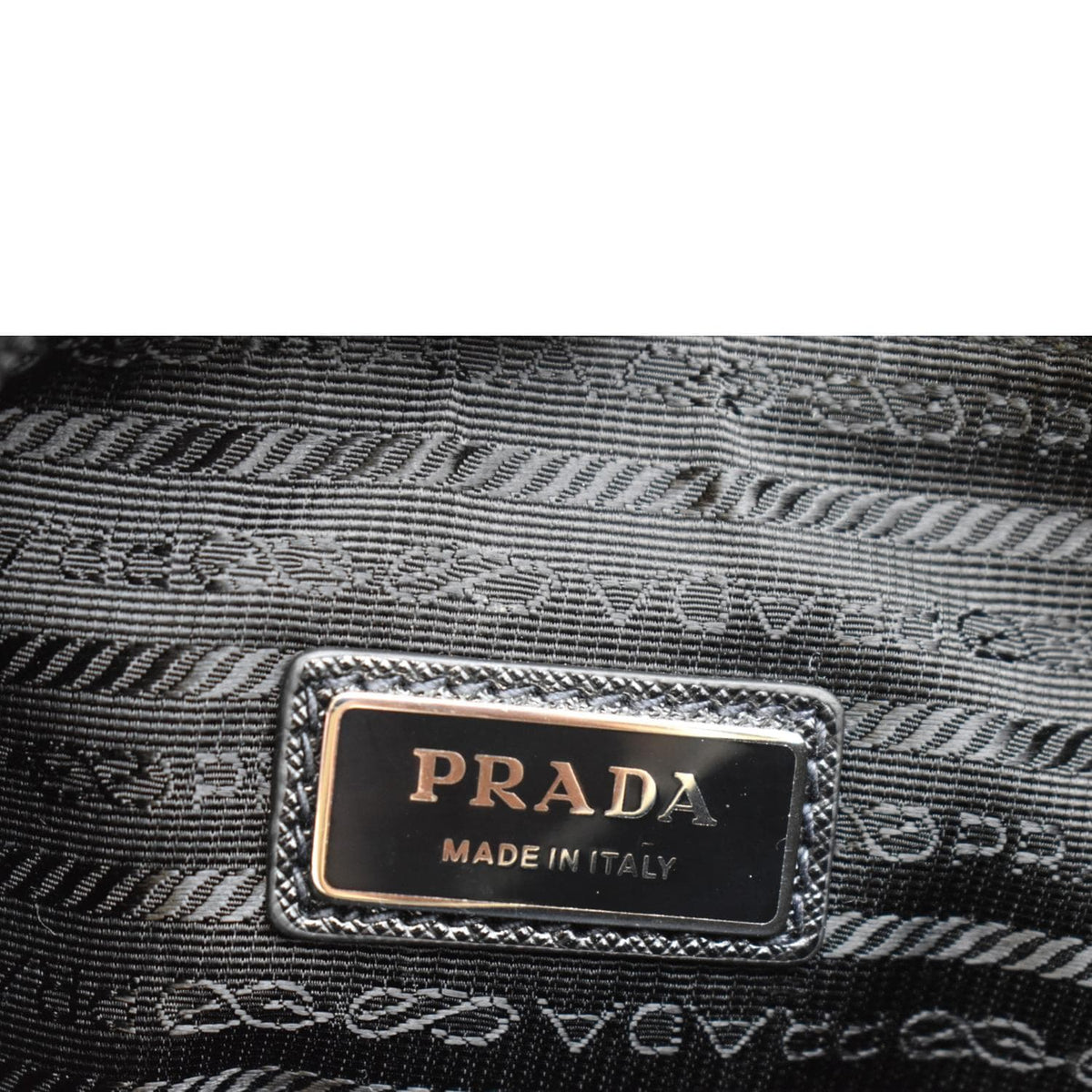 PRADA Saffiano Leather Shoulder Bag Black 2VH113