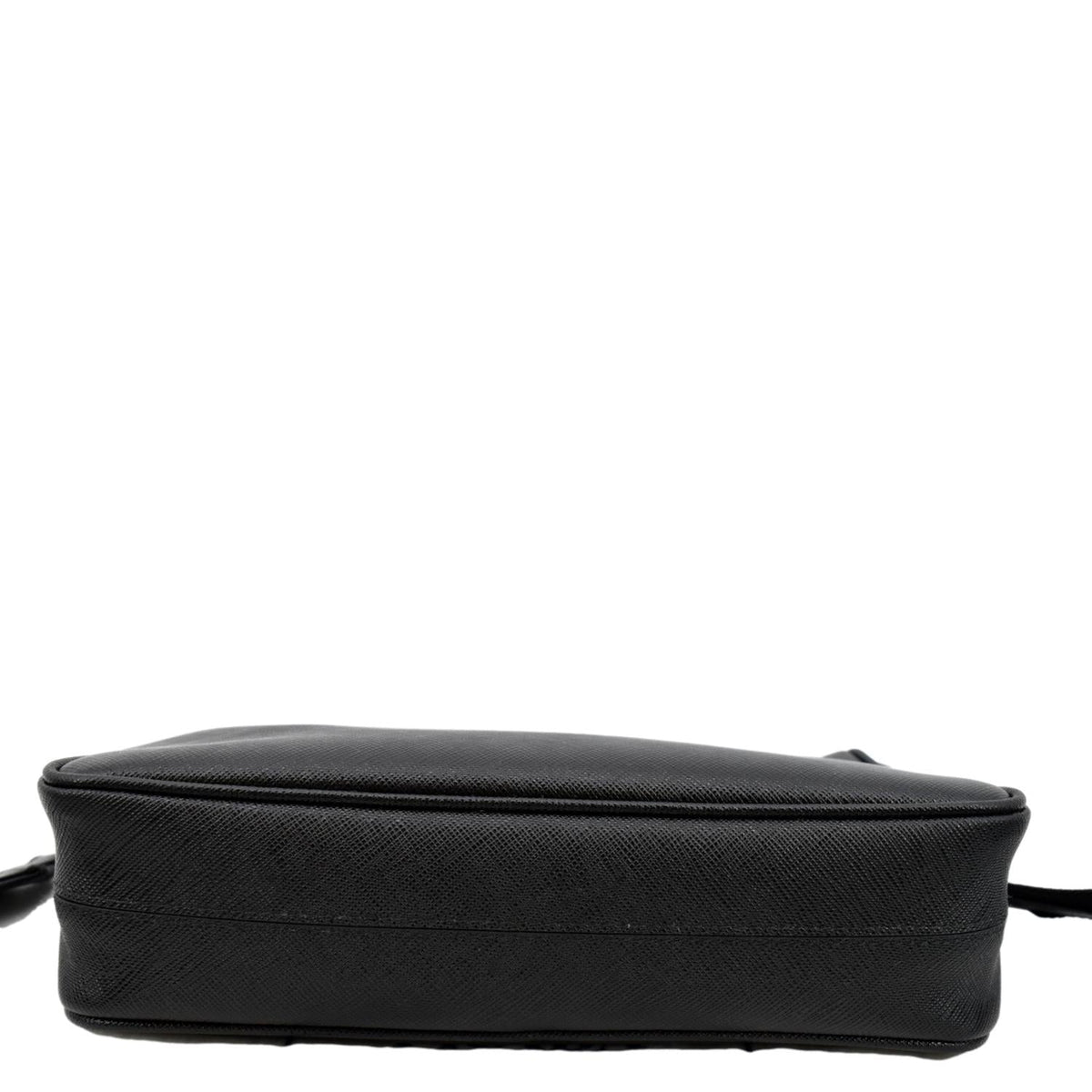 PRADA Saffiano Leather Shoulder Bag Black 2VH113
