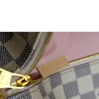 LOUIS VUITTON Iena MM Damier Azur Shoulder Bag White