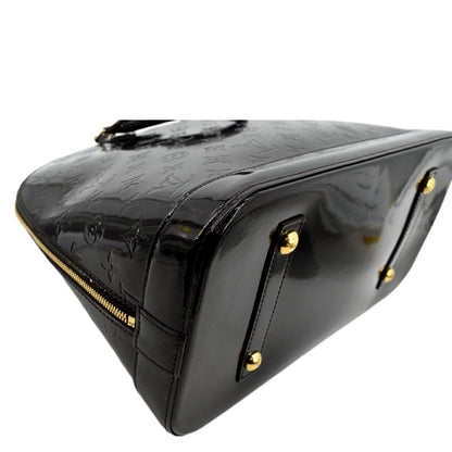 LOUIS VUITTON Alma GM Monogram Vernis Leather Satchel Bag Amarante