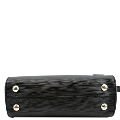 LOUIS VUITTON Cluny MM Epi Leather Shoulder Bag Black