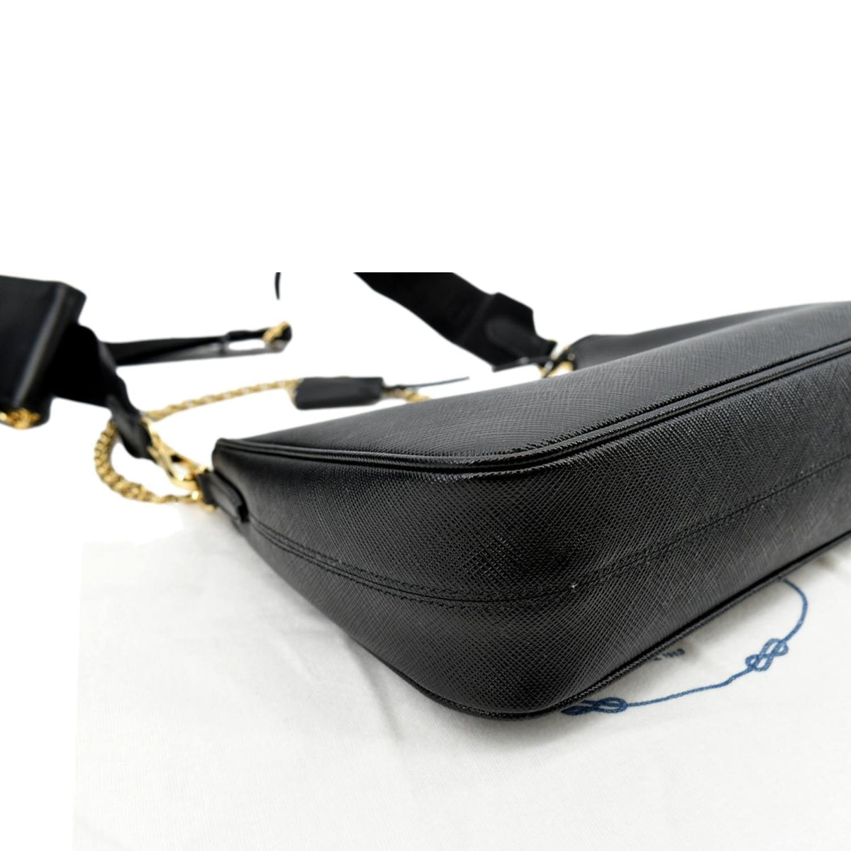 PRADA Re-Edition 2005 Saffiano Leather Shoulder Bag Black