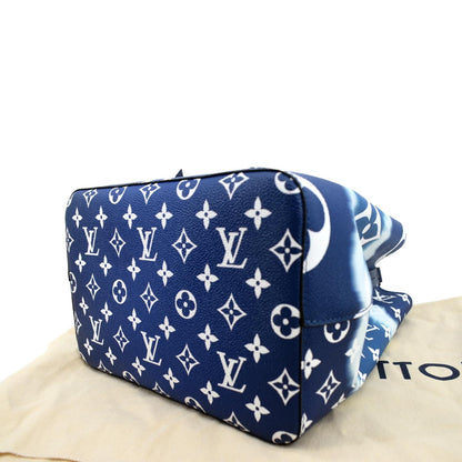LOUIS VUITTON Escale Neonoe MM Monogram Giant Shoulder Bag Blue
