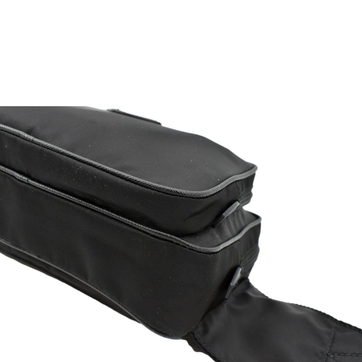 PRADA Re-Nylon Leather Belt Bag Black