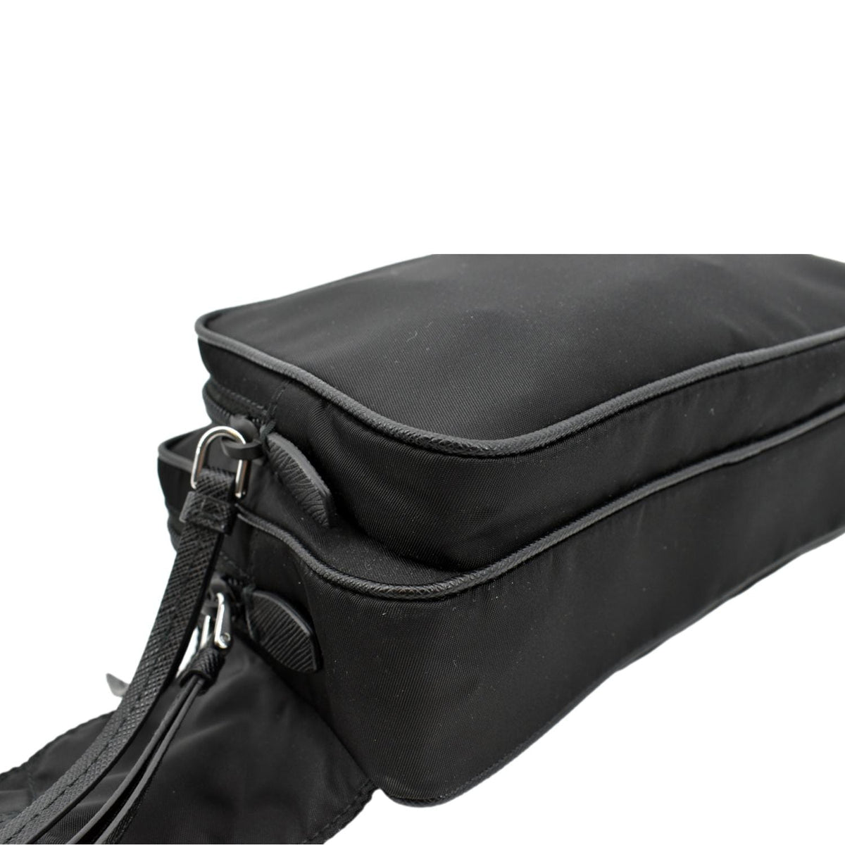 PRADA Re-Nylon Leather Belt Bag Black
