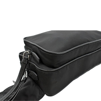 PRADA Re-Nylon Leather Belt Bag Black