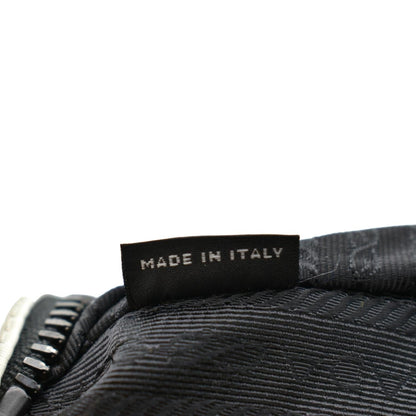 PRADA Re-Nylon Leather Crossbody Bag White