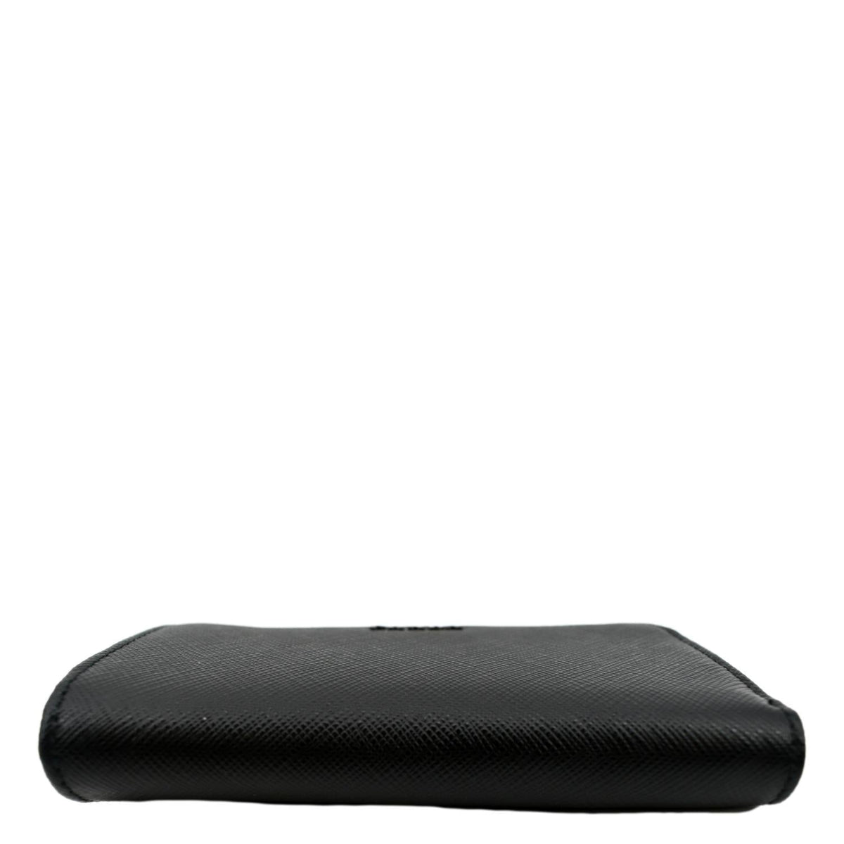 PRADA Saffiano Leather Zip Pouch Black