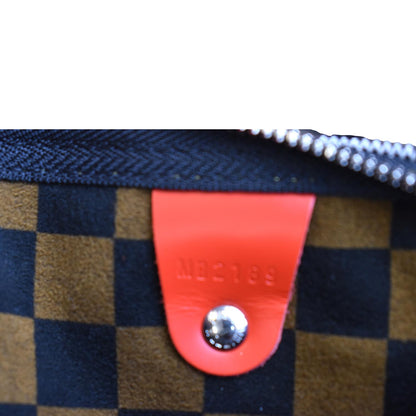 LOUIS VUITTON Speedy 30 Bandouliere Damier Shoulder Bag Black White