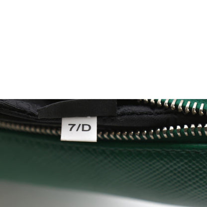 PRADA Triangle Saffiano Leather Shoulder Bag Green