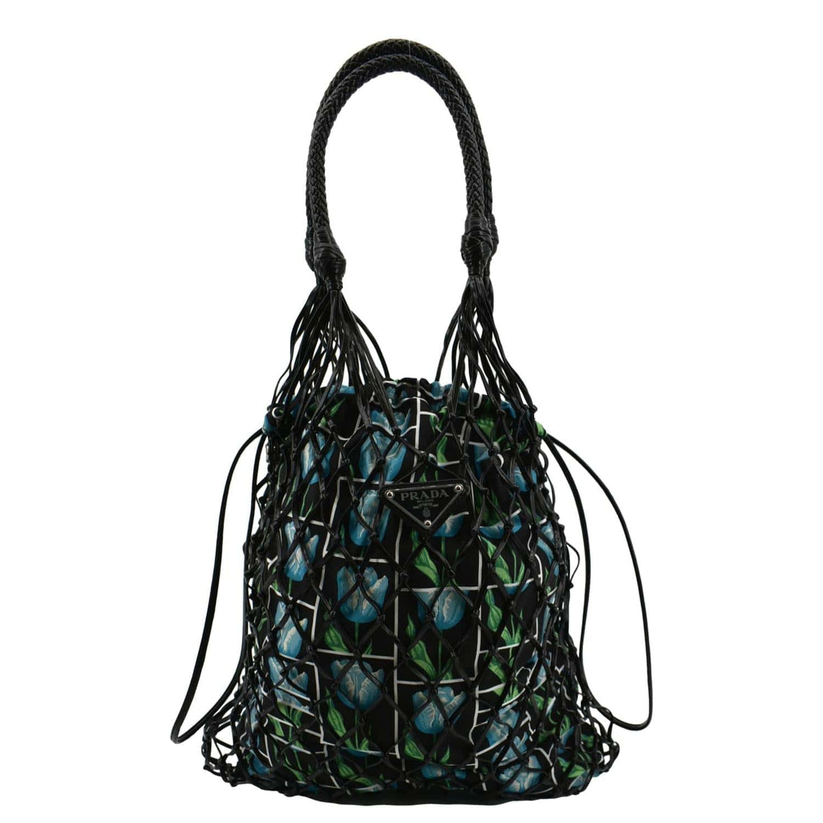 PRADA Rete Fabric Mesh Tote Bag Multicolor