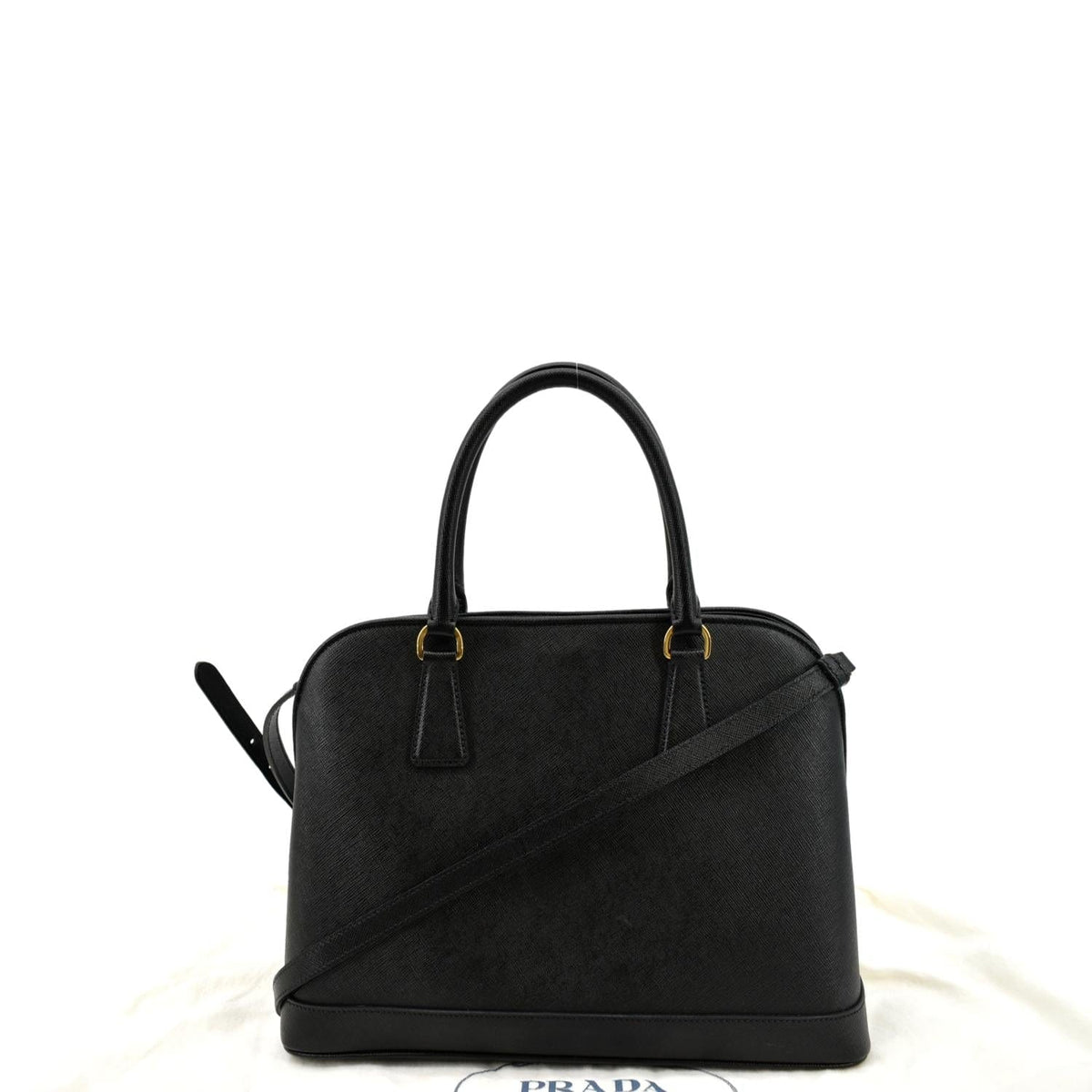 PRADA Lux Medium Promenade Saffiano Leather Shoulder Bag Black  - New Year Deals