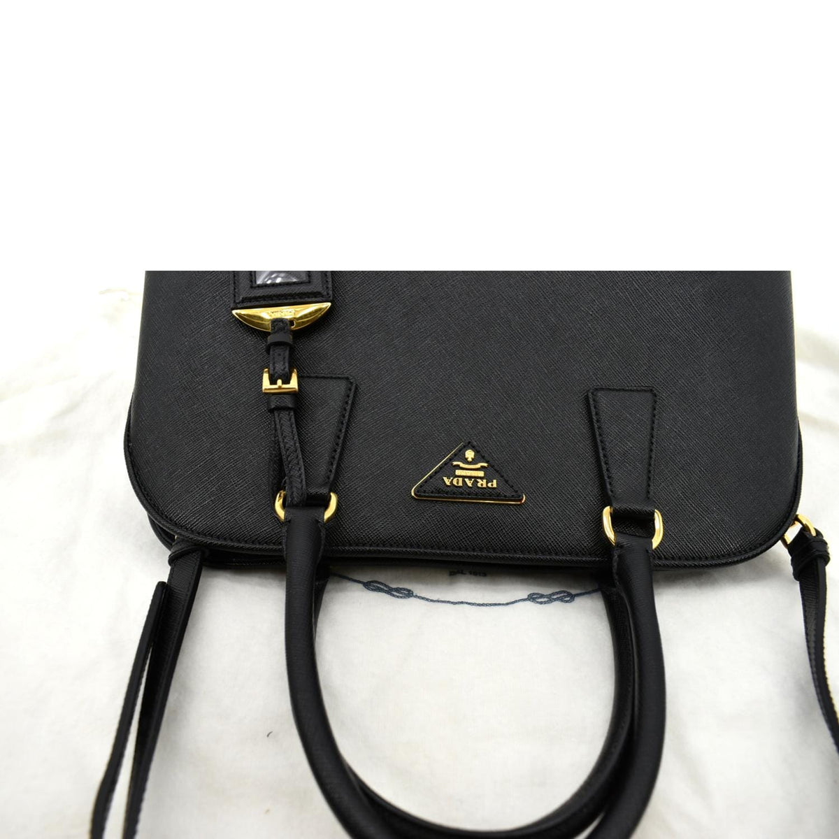PRADA Lux Medium Promenade Saffiano Leather Shoulder Bag Black  - New Year Deals