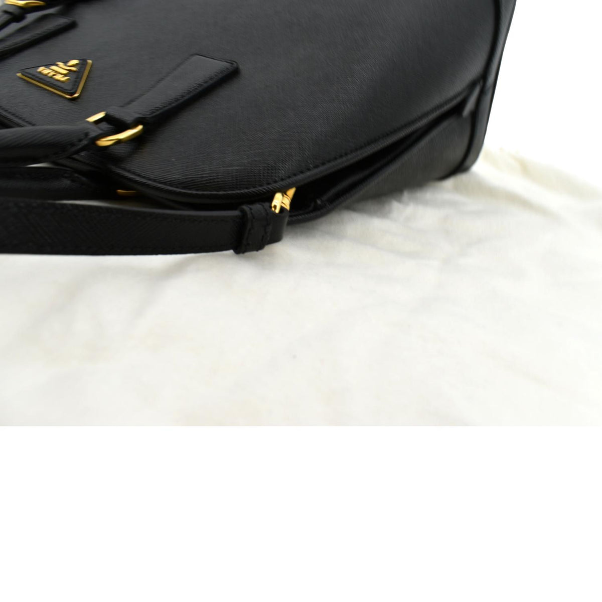 PRADA Lux Medium Promenade Saffiano Leather Shoulder Bag Black  - New Year Deals
