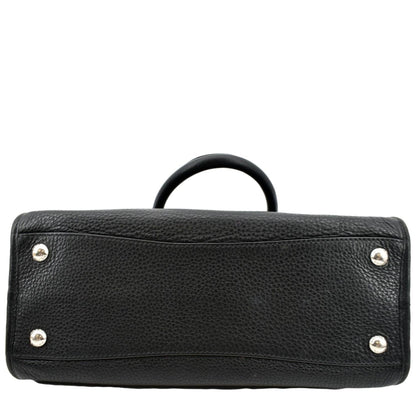 PRADA Vitello Phenix Leather Shoulder Bag Black