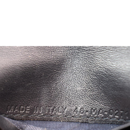 CHRISTIAN DIOR Saddle Flap Jacquard Canvas Card Holder Beige