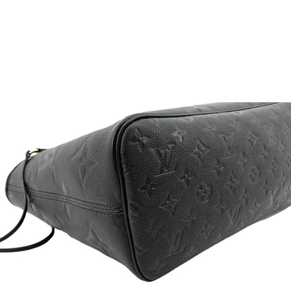 LOUIS VUITTON Neverfull MM Monogram Empreinte Tote Bag Black