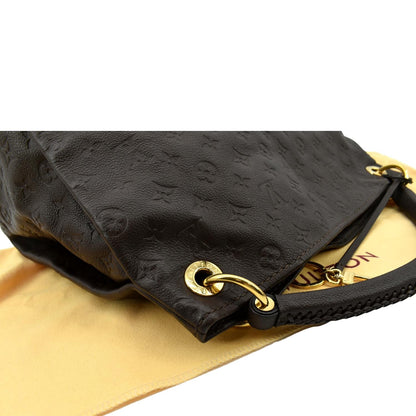 LOUIS VUITTON Artsy MM Monogram Empreinte Leather Shoulder Bag Terre