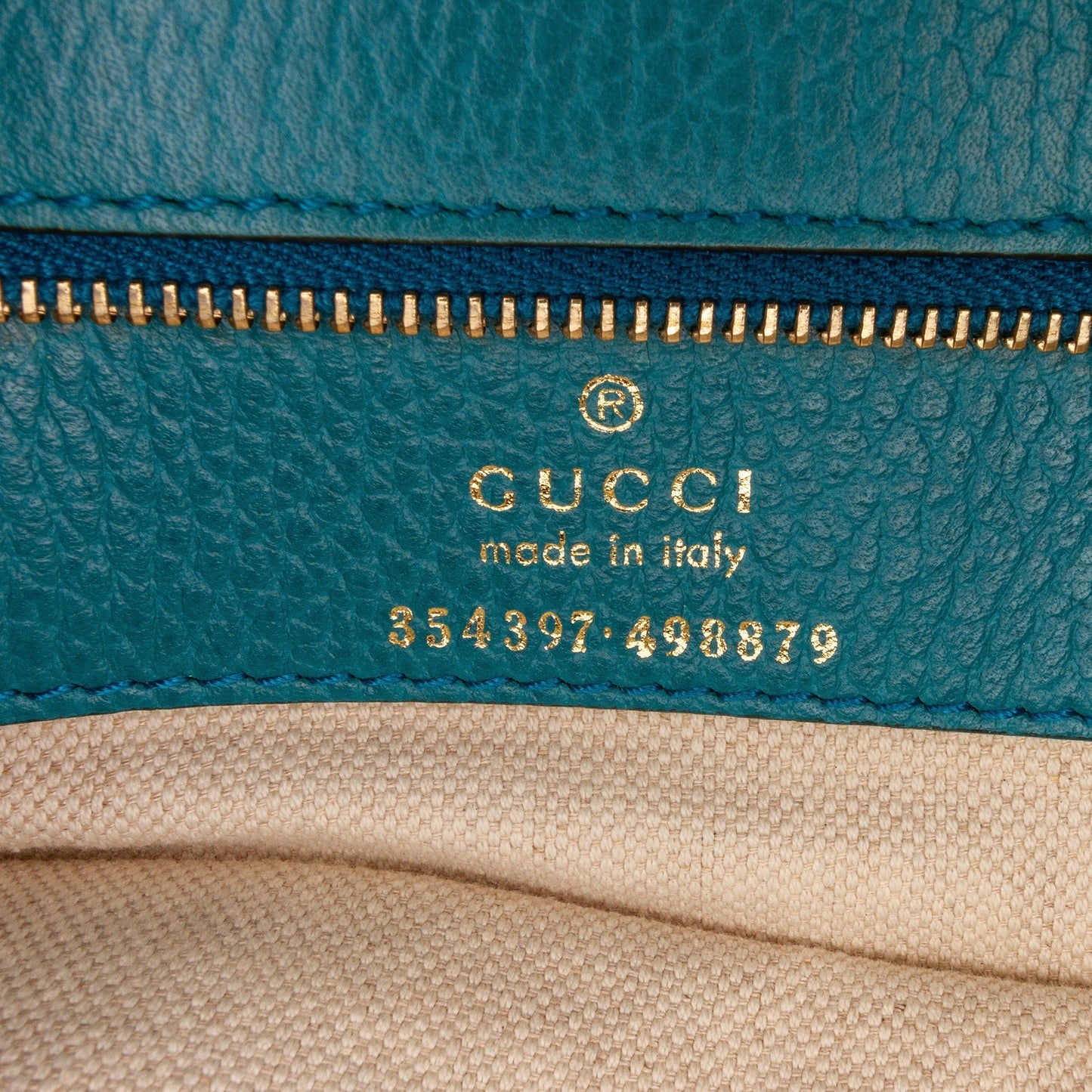 Blue Gucci Medium Swing Tote